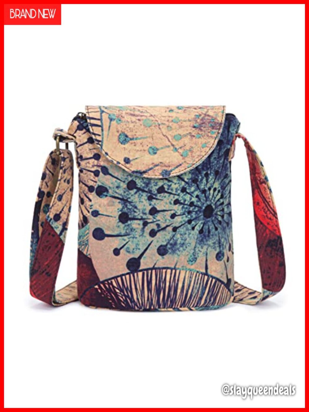Retro Canvas Shoulder Bag Hippie Boho Crossbody Handbag